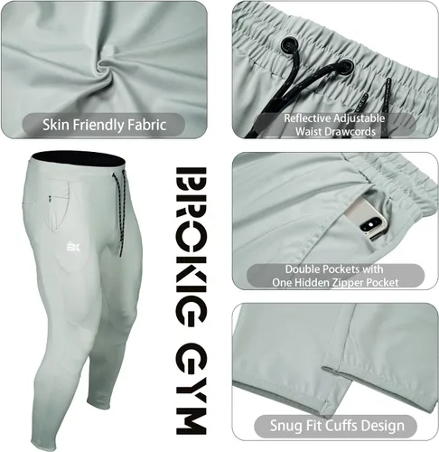 Miniatura 6 de BROKIG Mens Lightweight Gym Jogger Pants,Men's Workout Sweatpants with Zip Pocket