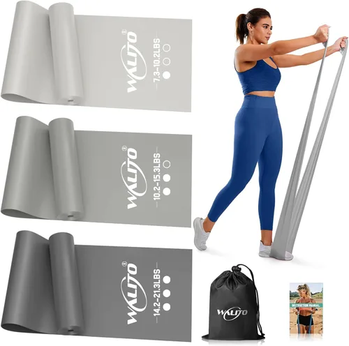 WALITO Bandas de resistencia para entrenamiento, bandas de ejercicio para mujeres y hombres, bandas de entrenamiento para terapia física, Gris