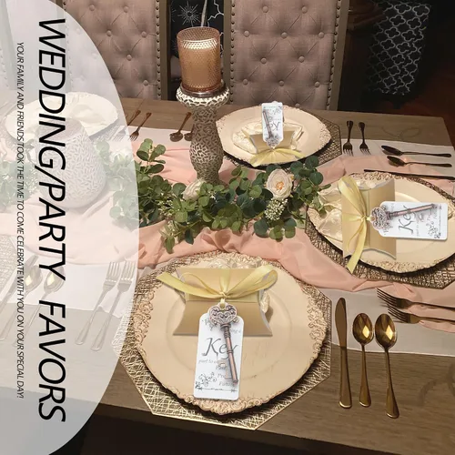 Miniatura 3 de Aokbean 50 juegos de abrebotellas con llave de esqueleto con caja de dulces, recuerdos de fiesta de boda, recuerdo para invitados, tarjeta de regalo