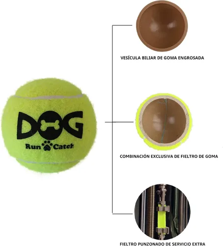 Miniatura 9 de INSUM Pelotas de tenis para perros, paquete de 12 pelotas duraderas no tóxicas de juguetes para perros al aire libre con bolsa de malla, certificado
