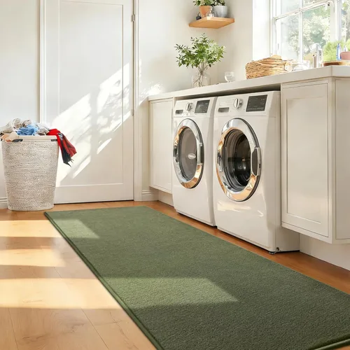 Miniatura 8 de ISEAU Alfombra de pasillo de 2 x 6 pies para pasillo, alfombra de espuma viscoelástica suave con agarre de silicona antideslizante mejorada, lavable