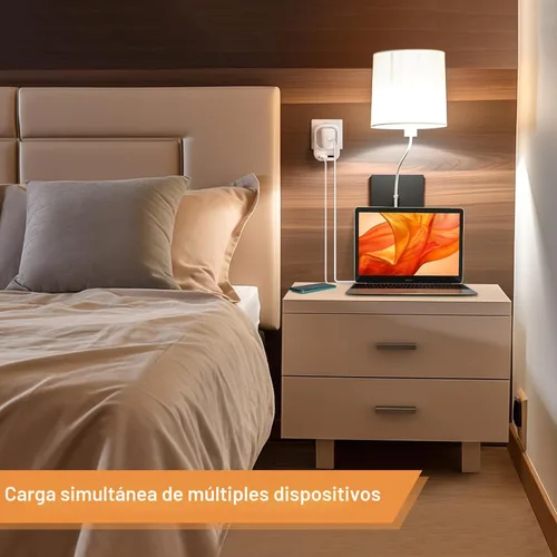 Miniatura 8 de Convertidor de voltaje de Estados Unidos a Europa con 2 puertos USB A y 2 puertos USB C de carga rápida, convertidor de corriente de 220 V a 110 V