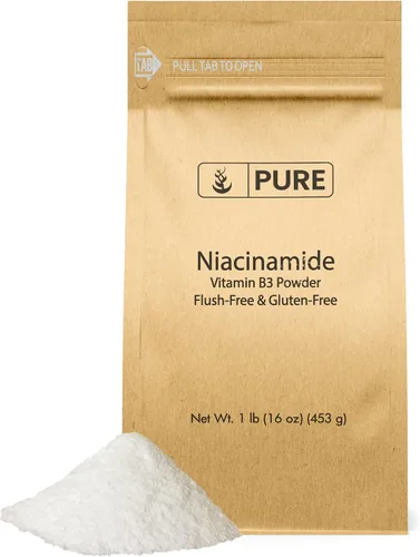 Ingredientes Originales Puros Niacinamida (454g) Vitamina B3, Sin Enrojecimiento, Sin Gluten