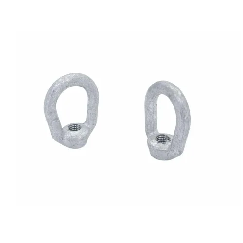 Miniatura 5 de 2 piezas 5/16" tuerca de ojo galvanizada sumergida en caliente con 3/8"-16 UNC grifo 1,250 libras WLL