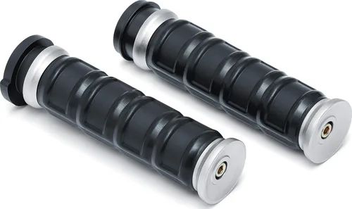Miniatura 11 de Kuryakyn 6673 Dillinger Puños para control del acelerador de doble cable: motocicletas Harley-Davidson 1996-2019, negro satinado, 1 par