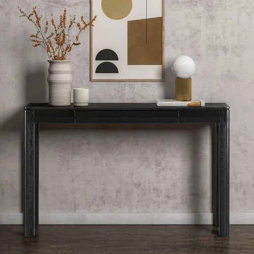 Miniatura 14 de NTC Flow Mesa de Café Moderna de Madera Rectangular con Cajón Oculto – Resistente al Agua y al Calor, Negro Quemado