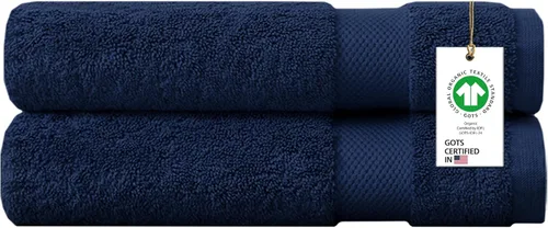 Miniatura 76 de Toallas 100% algodón orgánico de 22.93 oz/m² de felpa al tacto de secado rápido, paquete de 12 toallas de lavado de algodón orgánico, certificado
