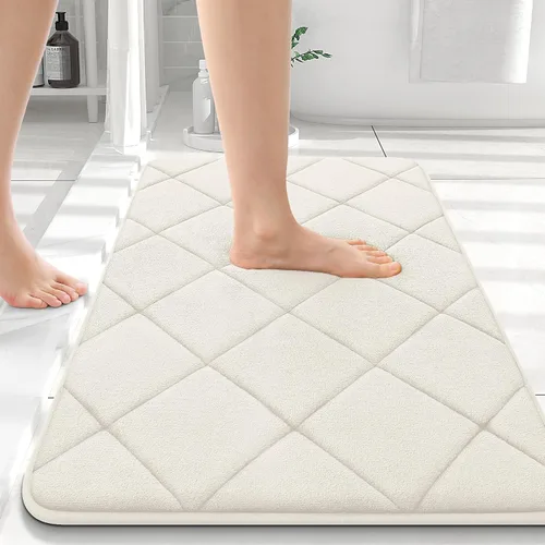 Miniatura 207 de OLANLY Tapete de baño de espuma viscoelástica de 24 x 16 pulgadas, ultra suave y absorbente, lavable a máquina, cómodo tapete de baño para suelo