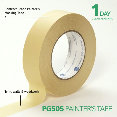 Miniatura 2 de IPG PG505, cinta adhesiva de 1 día, 1.41 pulgadas x 60 yardas, bronceado, (paquete de 6)