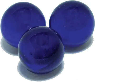 Miniatura 2 de Mármoles de cristal azul - Juego de 33 - 0.625 de diámetro