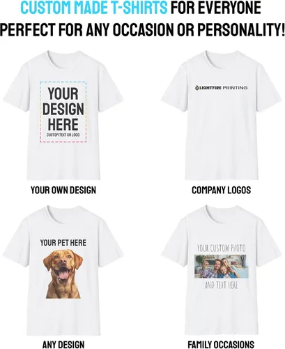 Miniatura 5 de Camisetas Gildan personalizadas - Camisetas personalizadas con texto, imagen o logotipo Diseña tu propia camisa para hombres y mujeres Merch on