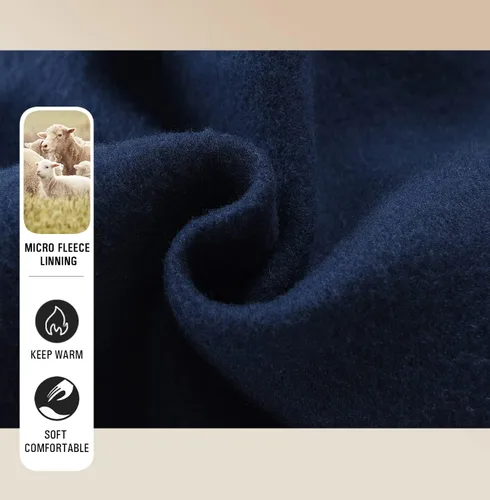 Miniatura 5 de Sudadera con capucha de forro polar de peso medio para hombre, casual, bloque de color, con bolsillos