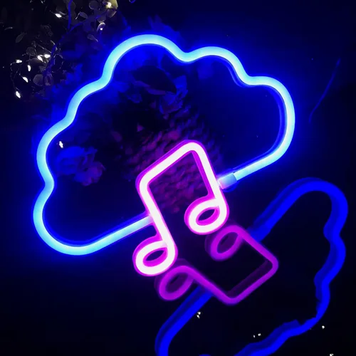 Miniatura 35 de Letreros de neón de nube, luz LED para decoración de pared, funciona con pilas o USB, para dormitorio, estética, habitación de adolescentes, niñas