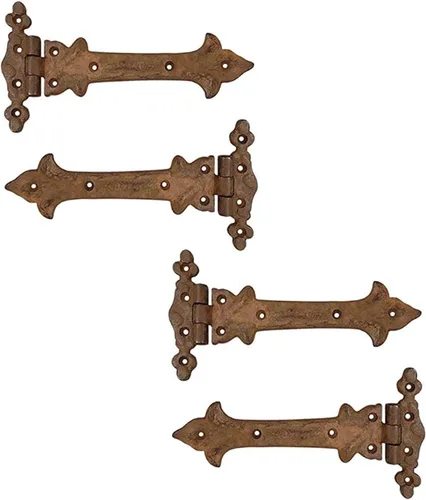 Miniatura 19 de Adonai Hardware Adonijah Bisagra falsa de aluminio para montaje frontal (6.5" x 12 Pack, Negro mate) para puertas de granero, puertas, armarios