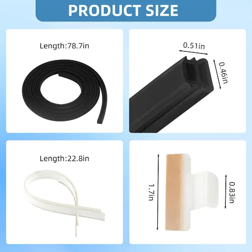 Miniatura 6 de 154827601 para sello de puerta de lavavajillas Frigidaire Gallery Parts Kenmore Electrolux, sello de reemplazo que incluye 809006501 junta de puerta