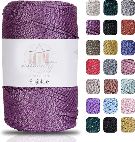 Miniatura 22 de Makromecity, 2 carretes de cordón de macramé de poliéster de 2 mm x 250 yardas (750 pies) de 2 mm de cordón de polipropileno para macramé, ideal