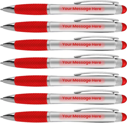 Miniatura 11 de Bolígrafos personalizados, paquete de 80 grabados láser sin granel, bolígrafo de 3 pulgadas, lápiz óptico y área personalizada con luz, nombre