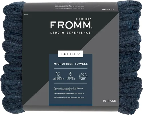 Miniatura 17 de Toallas de microfibra Fromm Softees para peluqueros, barberos, spa, gimnasio en Aqua, 16" por 29", 10 unidades. Toalla perfecta para el cuidado