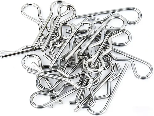 50 piezas de clips de cuerpo de coche RC inoxidable R Pins adecuados para todos 1/8th 1/10th 1/12th Scale Traxxas Redcat HPI Himoto HSP Exceed RC