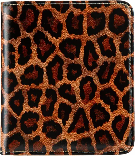Miniatura 9 de Walle Rfid - Cartera pequeña y compacta con bolsillo plegable para mujer, minicarjetero de viaje con ventana de identificación, Cereza Negra, Lindo