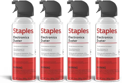 Miniatura 11 de Staples Plumeros de aire comprimido: aire enlatado para electrónica, teclados y dispositivos de oficina