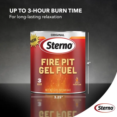 Miniatura 2 de Sterno Paquete de 12 unidades de combustible en gel para fogatas - 3 horas de tiempo de combustión, sonidos realistas de madera crepitante - Sin
