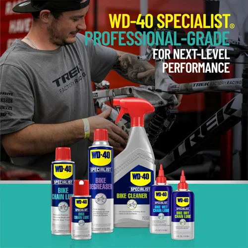 Miniatura 7 de WD-40 Bike - Lubricante para bicicletas de todas las condiciones, limpiador para bicicletas, desengrasante, lubricante seco y húmedo