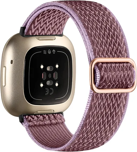 Miniatura 13 de Maledan Banda de Repuesto para Correas Fitbit Sense Hombres Mujeres, Correa de Reloj Elástica de Nylon Transpirable Suave para Versa 3/Versa 4