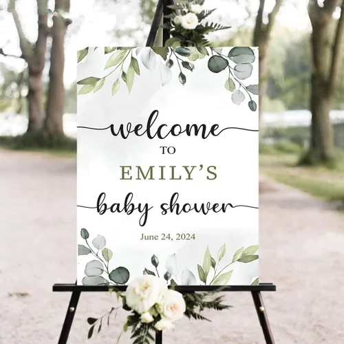 Personalized Baby Shower Welcome Sign, Baby Shower Decoration Customised Baby Shower Party Sign Decor, Baby Shower Sign, Yard Sign Oudoor Party #10