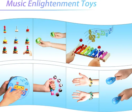 Miniatura 7 de Childom - Instrumentos musicales para niños pequeños, juguetes musicales para bebés, regalos educativos para niños en edad preescolar, regalos