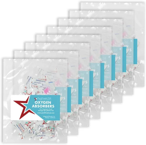PackFreshUSA: Paquete de 400 paquetes de absorción de oxígeno de 20 cc, grado alimenticio, no tóxico, conservación de alimentos, guía de