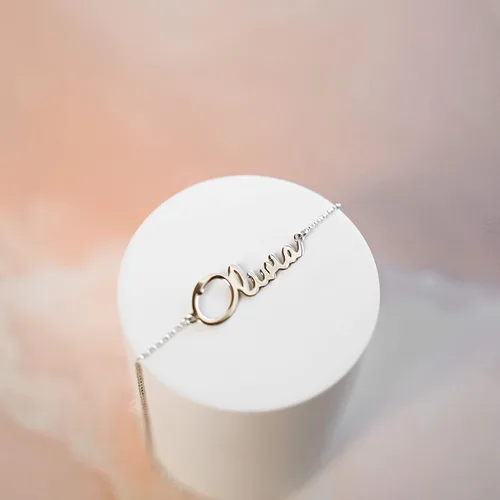 Miniatura 2 de AJs Collection - collar de plata personalizado de hasta 9 caracteres