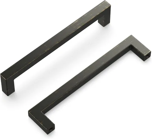 Miniatura 62 de Hickory Hardware - HH075326-BGB - Manija de la colección Skylight, 3 pulgadas de centro a centro, latón dorado cepillado.