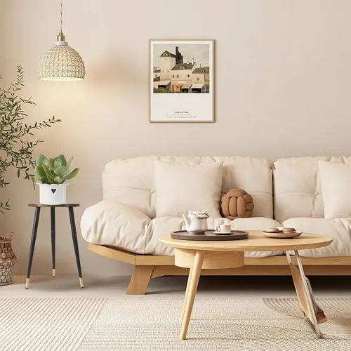 Miniatura 2 de Soporte alto para plantas de interior, soporte alto para plantas de madera de mediados de siglo con patas de metal, mesa moderna para macetas, mesas