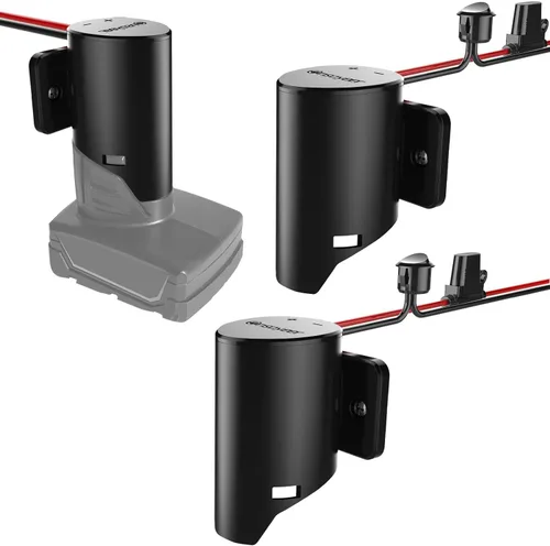 Adaptador de rueda eléctrica con fusible e interruptor, adaptador de batería seguro para batería de litio Milwaukee M12 de 12 V, con cable de