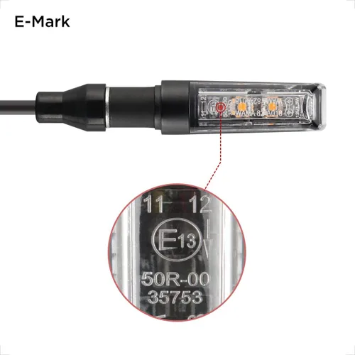 Miniatura 2 de evermotor Señales de giro para motocicleta, luz trasera LED intermitente de 12 V, intermitentes universales con carcasa de aleación de aluminio