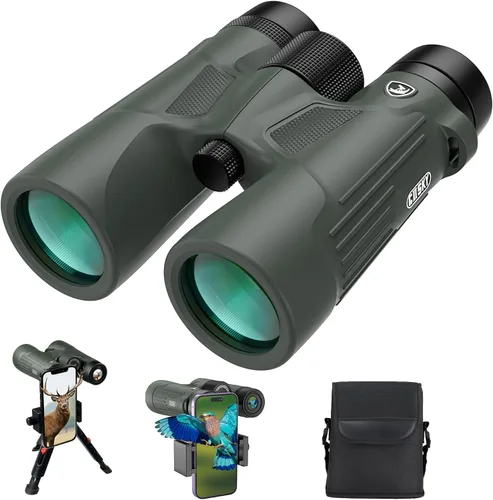 Miniatura 9 de Prismáticos Gosky 10x42 de Techo para Adultos, Prismáticos Profesionales HD para Observación de Aves, Viajes, Observación de Estrellas, Caza