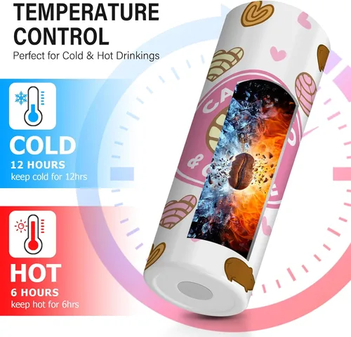 Miniatura 2 de ATHAND Cafecito Y Chisme - Vaso de regalo para mujeres, mamá, hija, compañera de trabajo, mejor amiga, vaso delgado de 20 onzas con tapa, taza
