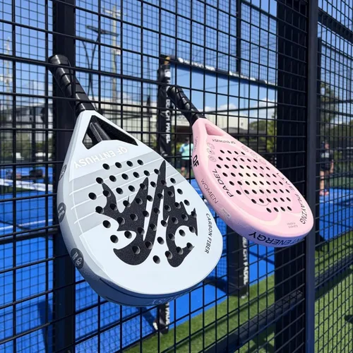 Miniatura 9 de Padel Racket, Carbon Fiber Surface Padel Racquet, Lightweight, Ideal for Training/Matches Gris