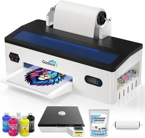 Miniatura 3 de Godora DTF - Adhesivo termofusible de transferencia digital blanco en polvo para prendas de color negro u oscuro, transferencia pretratamiento