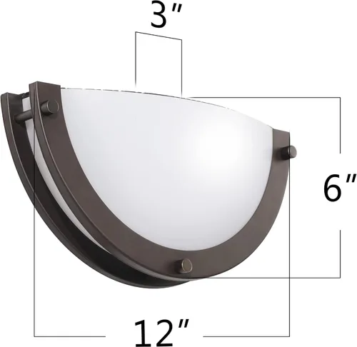 Miniatura 6 de CLOUDY BAY - Lámpara de pared de 12 pulgadas, CRI90+ 15W 3000K/4000K/5000K Ajustable en temperatura de color, aplique de pared regulable LED media