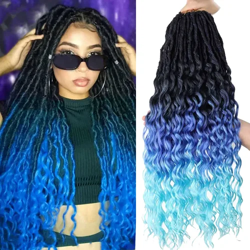 Miniatura 13 de Extensiones de cabello de rizos profundos de 14 pulgadas, 8 paquetes, Rizos tejidos en crochet suaves con puntas rizadas, Rizos de diosa tejidos