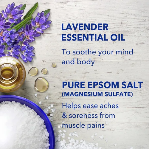 Miniatura 6 de Dr Teal's - Solución de baño de sal de Epsom, Calma y sueño, lavanda, 3 libras