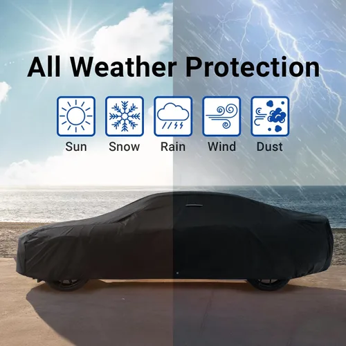 Miniatura 9 de iCarCover Funda de automóvil personalizada para Mercedes-Benz 190b, 190D, 190Db, 190c, 190Dc (1958-1965), impermeable, para todo tipo de clima
