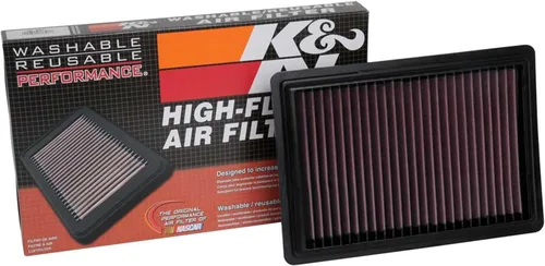 K&N Filtro de aire de motor de por vida original de alto flujo: Aumento de potencia: Premium, Lavable: Compatible con Infiniti 2019-2025: QX50,