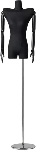 Miniatura 13 de Female Mannequin Dress Form Torso, Display Mannequin Body with Detachable Head, Wooden Hands and Adjustable 65"-86" Height Stand, for Dress Jewelry