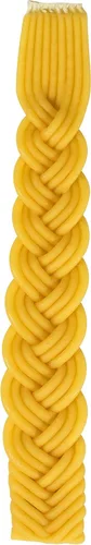 Miniatura 8 de Ner Mitzvah Vela Havdalah trenzada de cera de abejas – Trenza de Chevron ancha redondeada – Vela trenzada de cera de abejas bañada a mano de 7