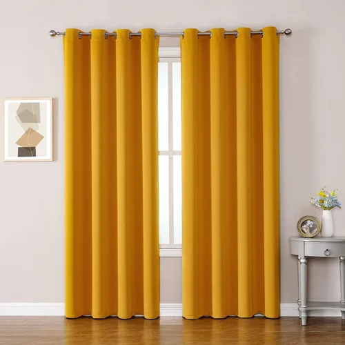 Miniatura 26 de ChrisDowa - Cortinas de cenefa pequeñas para cocina, cortinas cortas con ojales y aislamiento térmico para oscurecer la sala y habitación