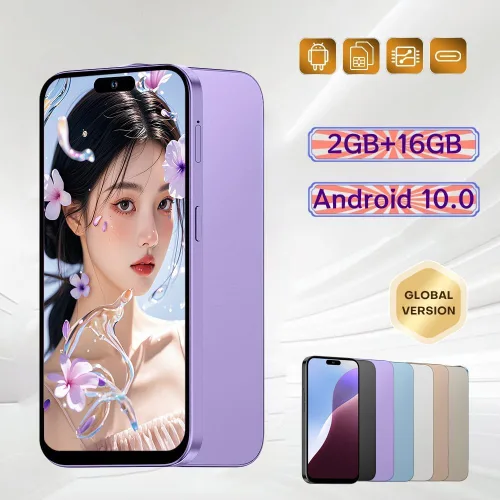 Miniatura 6 de Teléfono móvil 3G desbloqueado, pantalla de 6.6 pulgadas 16 GB ROM (SD a 128 GB), cámaras duales de doble SIM, sistema operativo Android 10.0, Negro