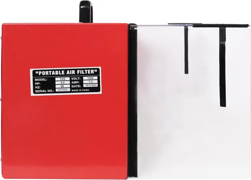 Miniatura 5 de LuckyNote Colector de polvo portátil de mesa, flujo de aire máximo de 725 CFM; cada ventilador funciona con un motor de velocidad variable de 110 V